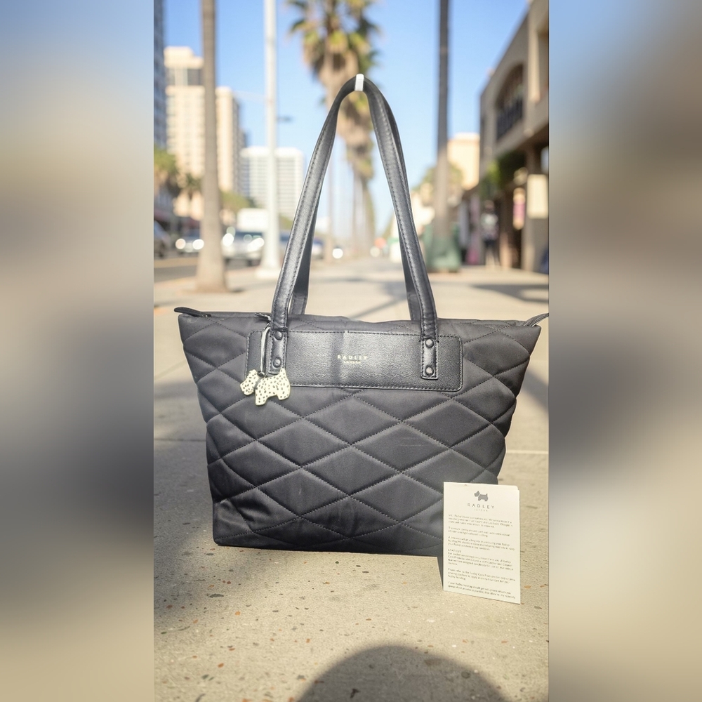 Radley London Charleston Large Quilted Black Zip-Top Tote - Picture 2 of 16